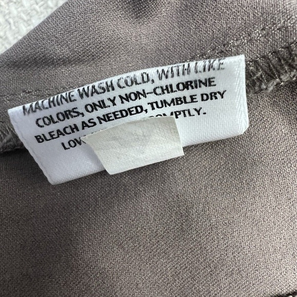 EILEEN FISHER Pants Women Beige XL Stretch Organic Cotton Twill Crop Straight - Picture 7 of 12